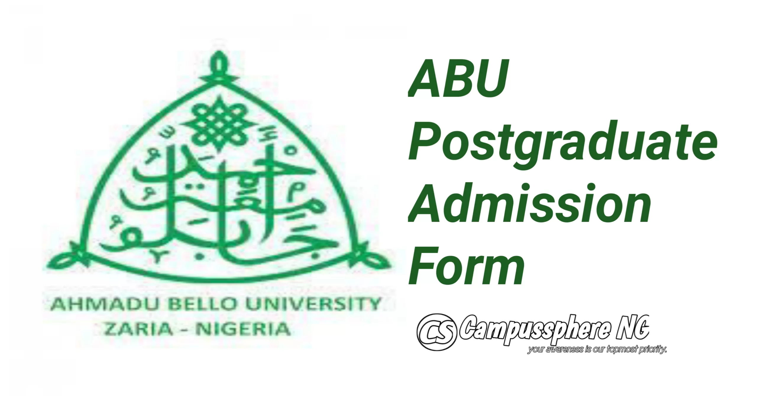 ABU Postgraduate Admission Form