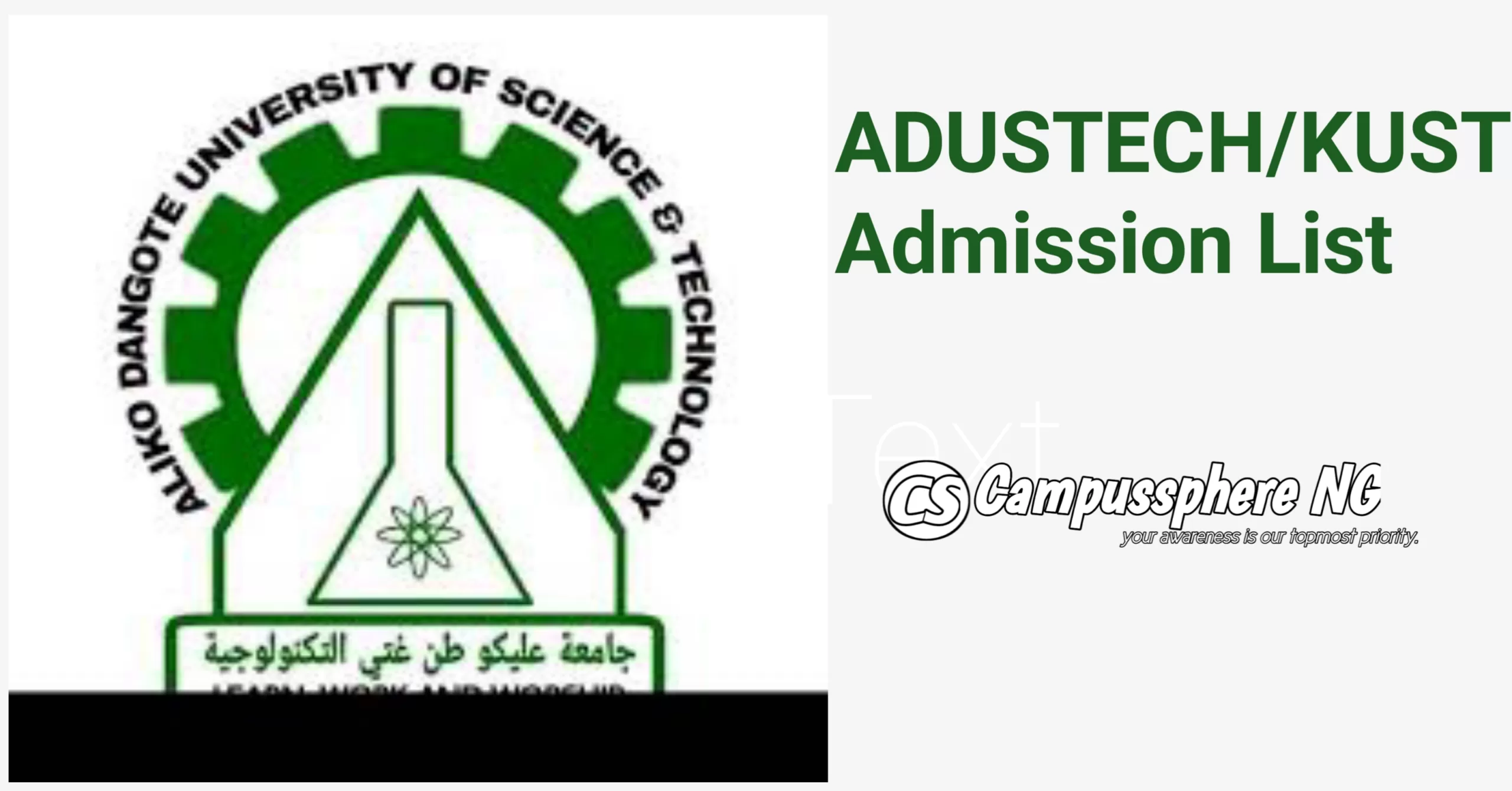 ADUSTECH/KUST Admission List