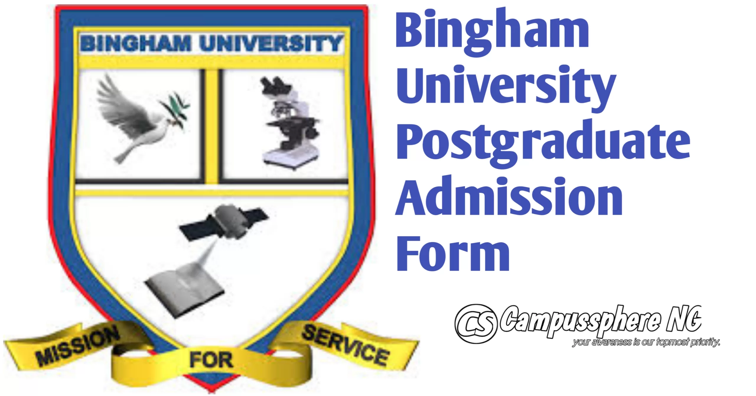 Bingham University Postgraduate Admission Form