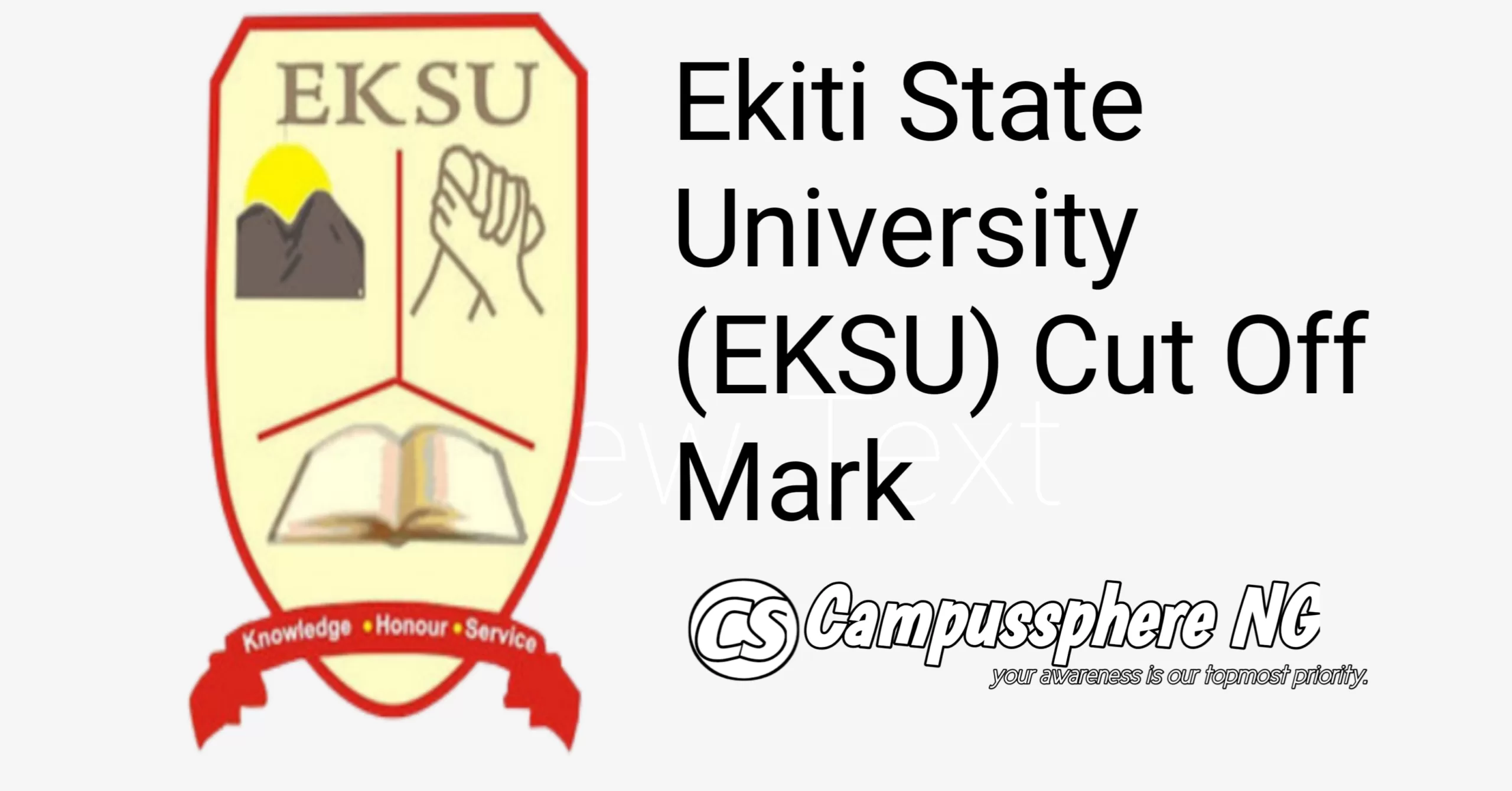 Ekiti State University (EKSU) Cut Off Mark