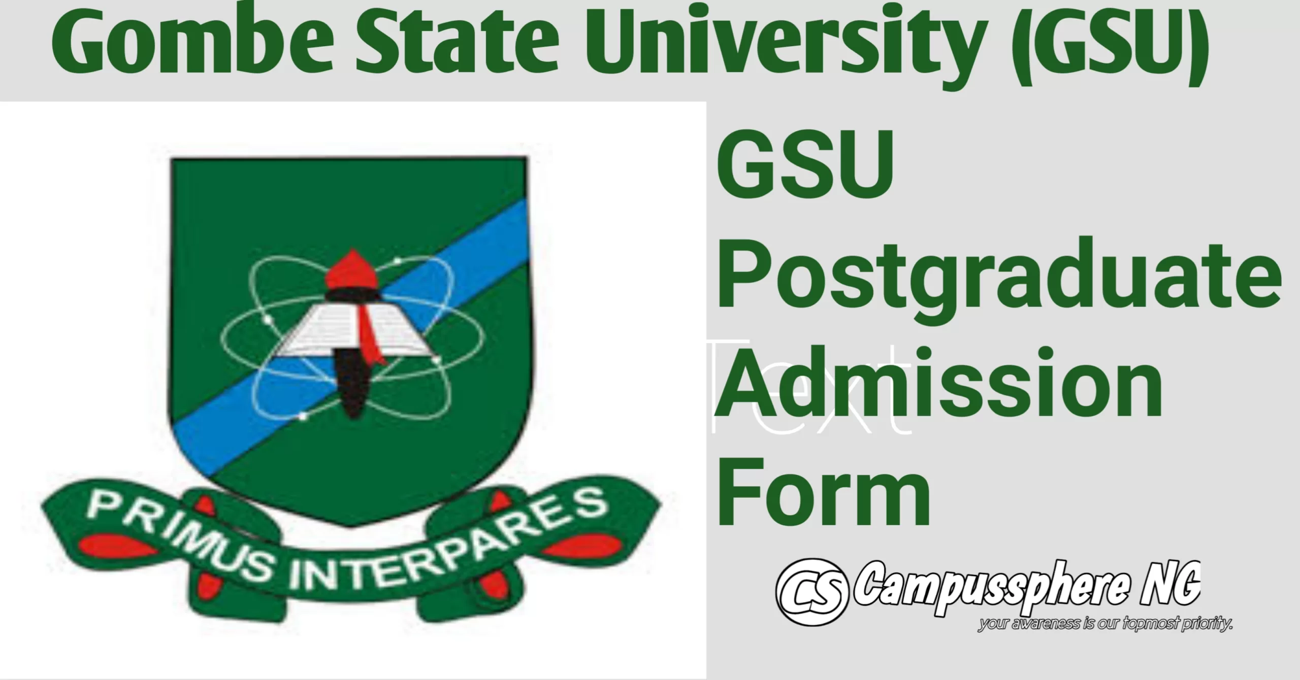 GSU Postgraduate Admission Form