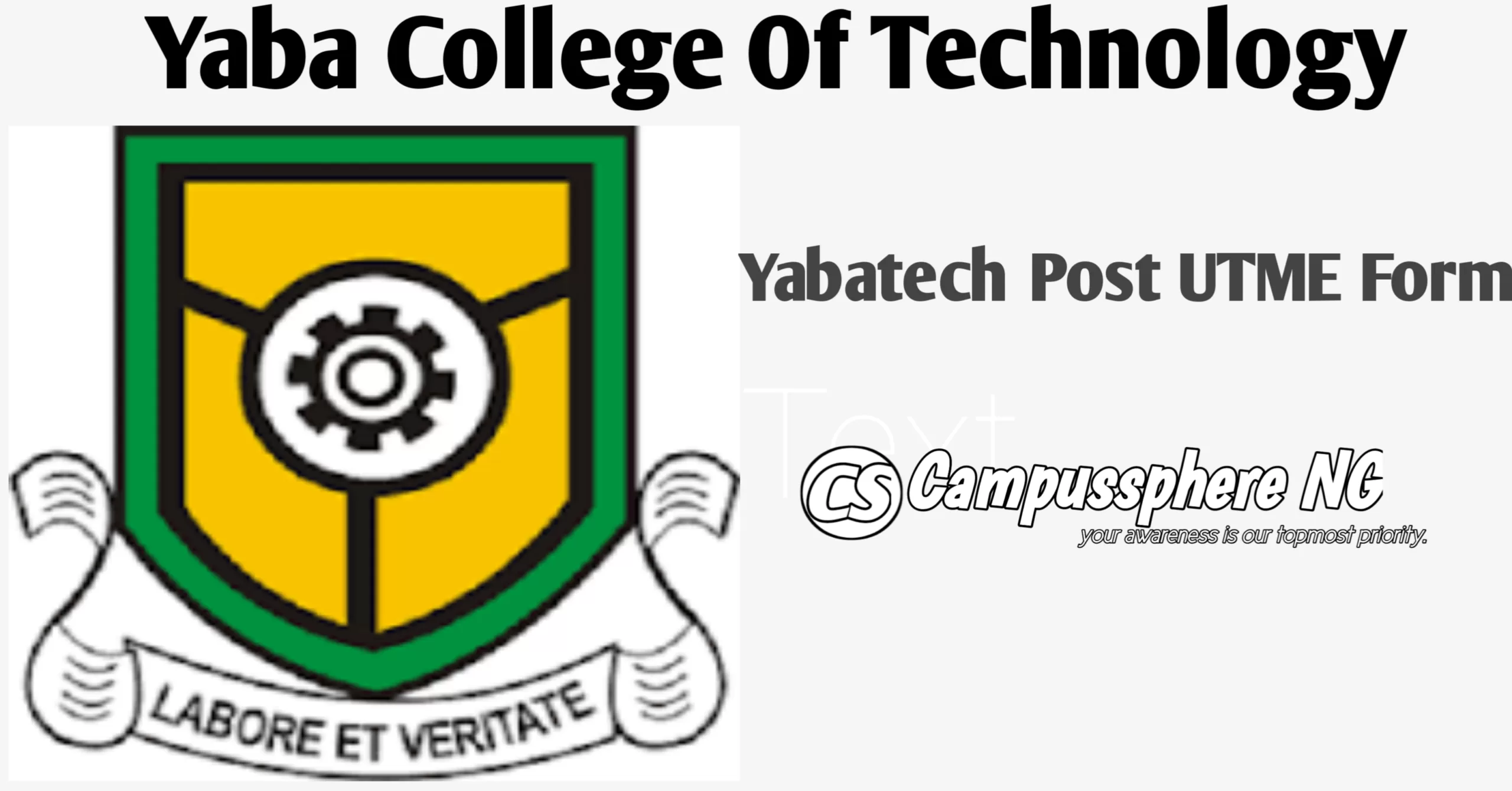 Yabatech Post UTME Form