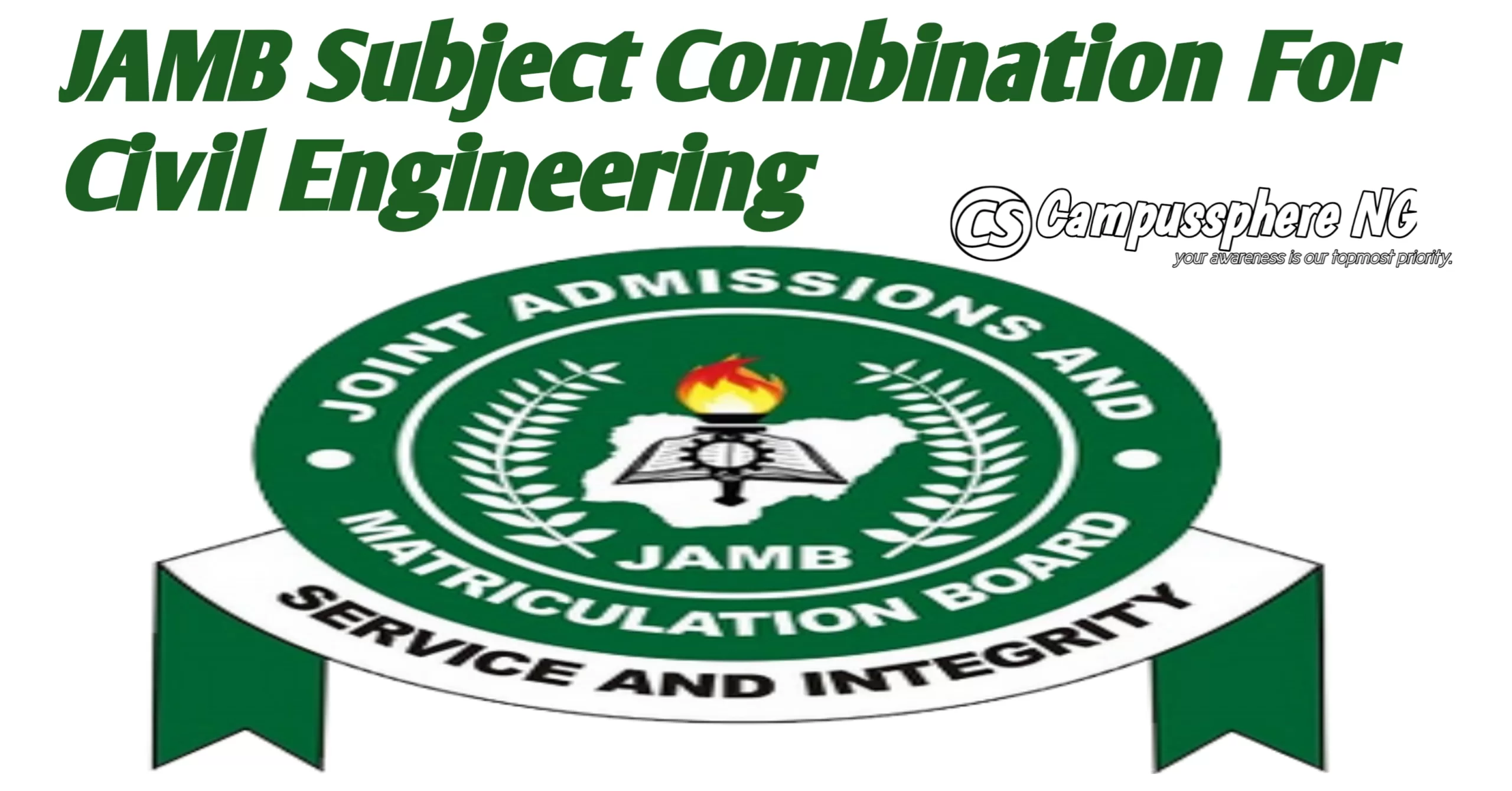 JAMB Subject Combination For Civil Engineering