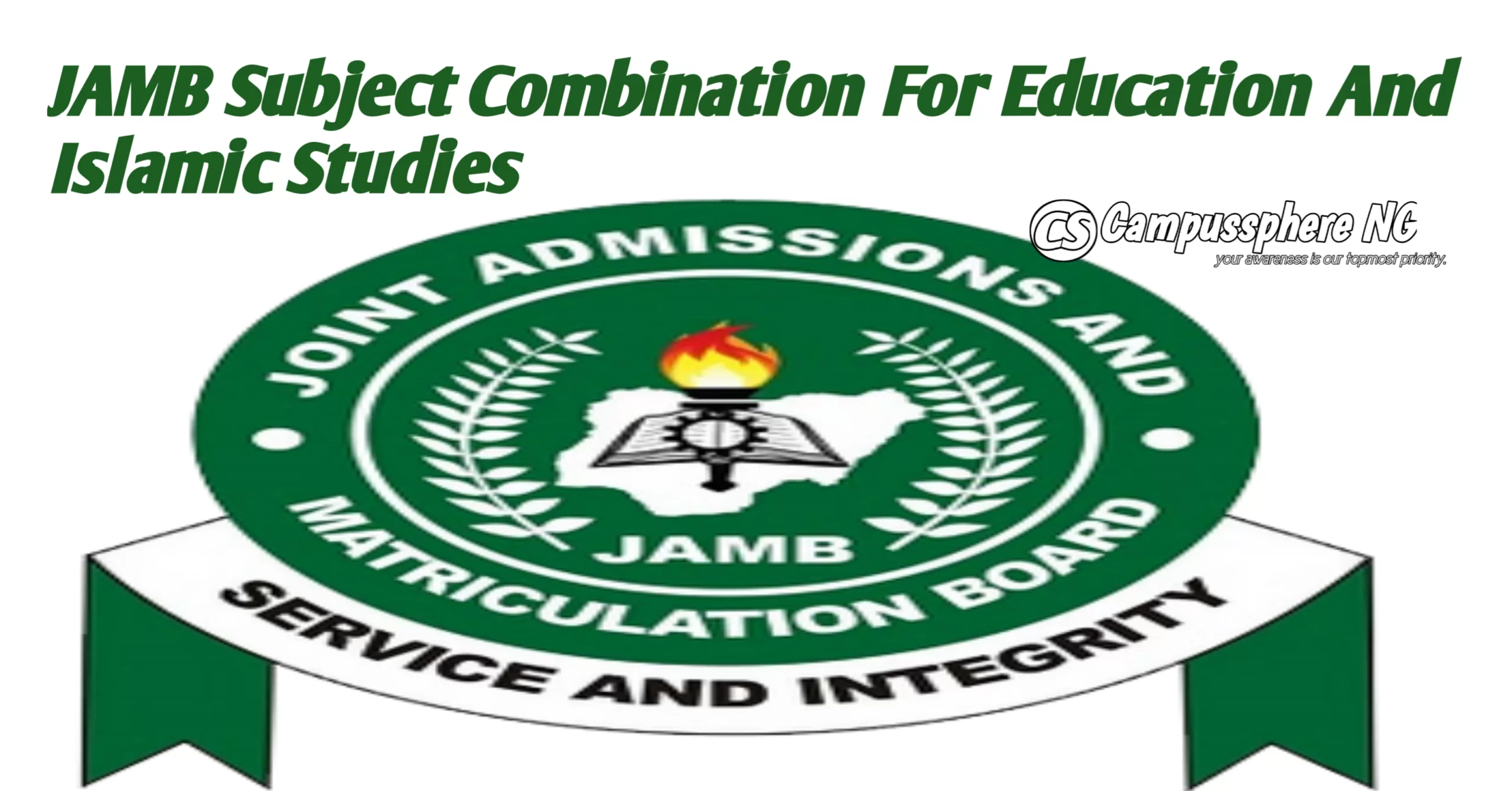 JAMB Subject Combination For Education And Islamic Studies