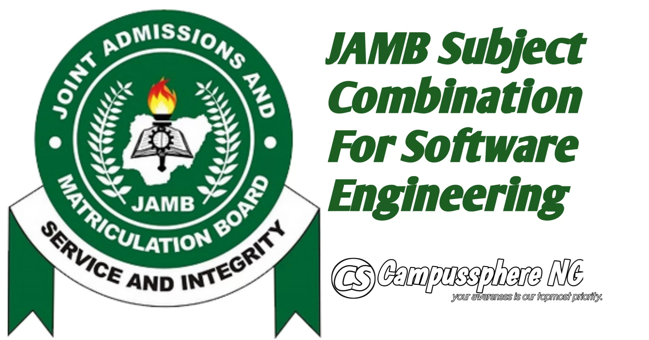 JAMB Subject Combination For Software Engineering